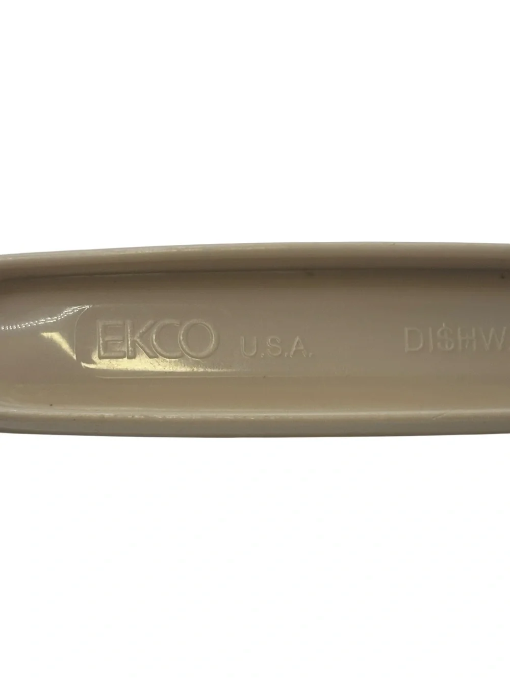 EKCO Almond Spaghetti Strainer Spoon Vtg USA Nylon Dishwasher Safe